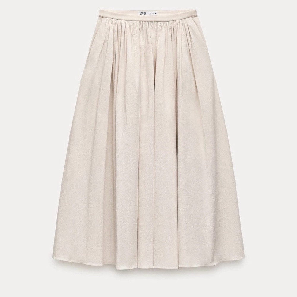 Zara Ruffly Waist Skirt ZW Collection NWT S